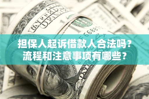 济南担保人起诉借款人合法吗？流程和注意事项有哪些？