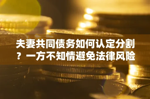 济南夫妻共同债务如何认定分割？一方不知情避免法律风险必看！